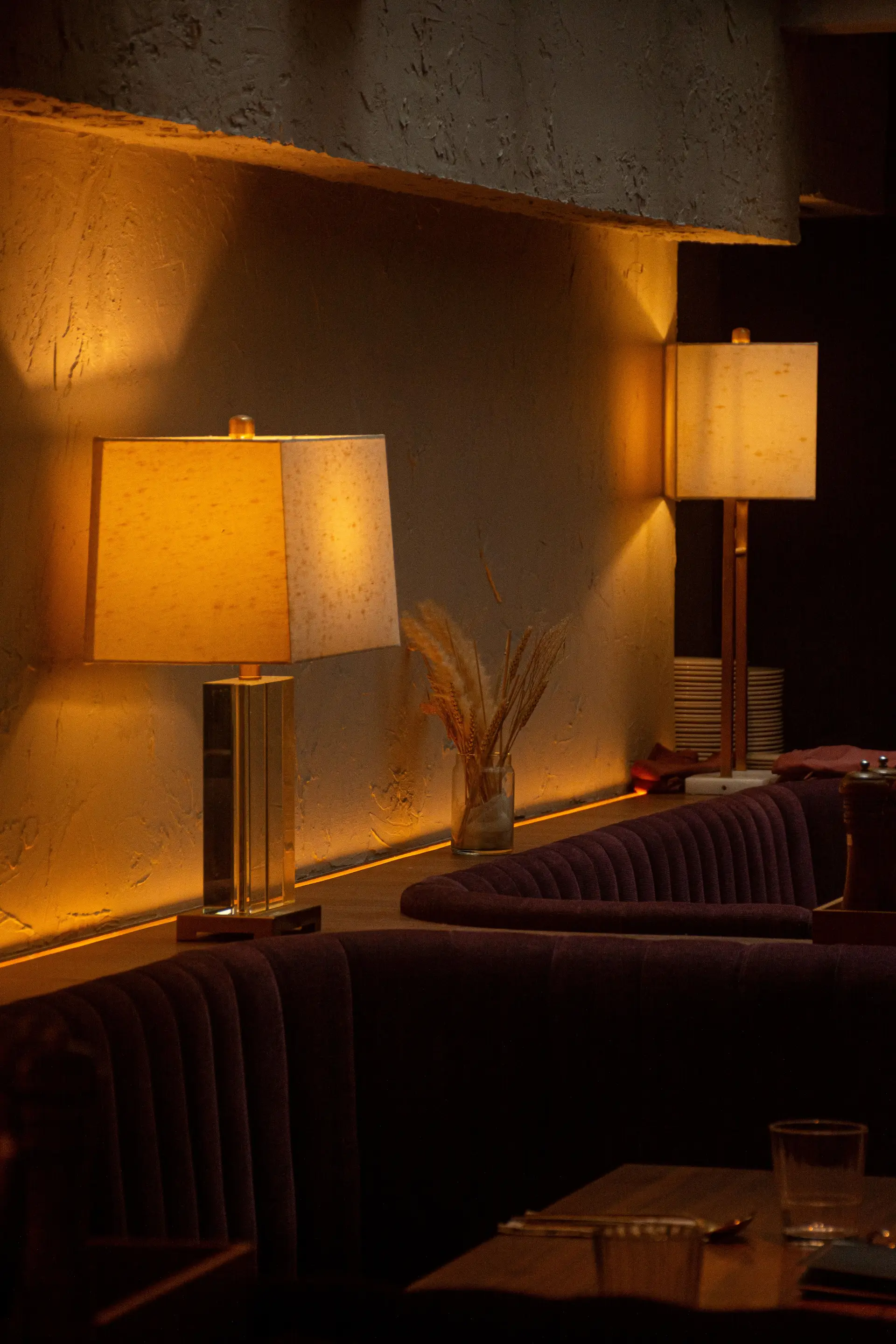 Ambient lighting in the dining area